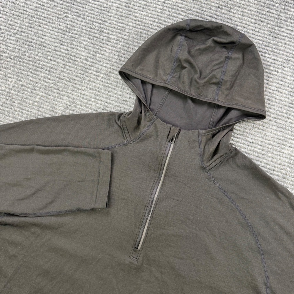 Lululemon Metal Vent Tech Half Zip Hoodie Mens XL Black Pullover Active Workout